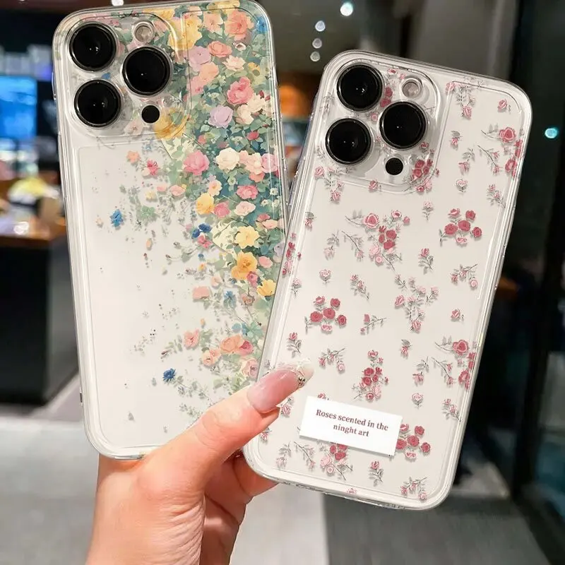 Funda de flores para Samsung Galaxy A56 5G A55 A35 A15 A16 A26 A54 A52 A53 A14 A05 A05S A06 A25 A34 A35 A32 A51 funda suave fina de TPU - imagen 2