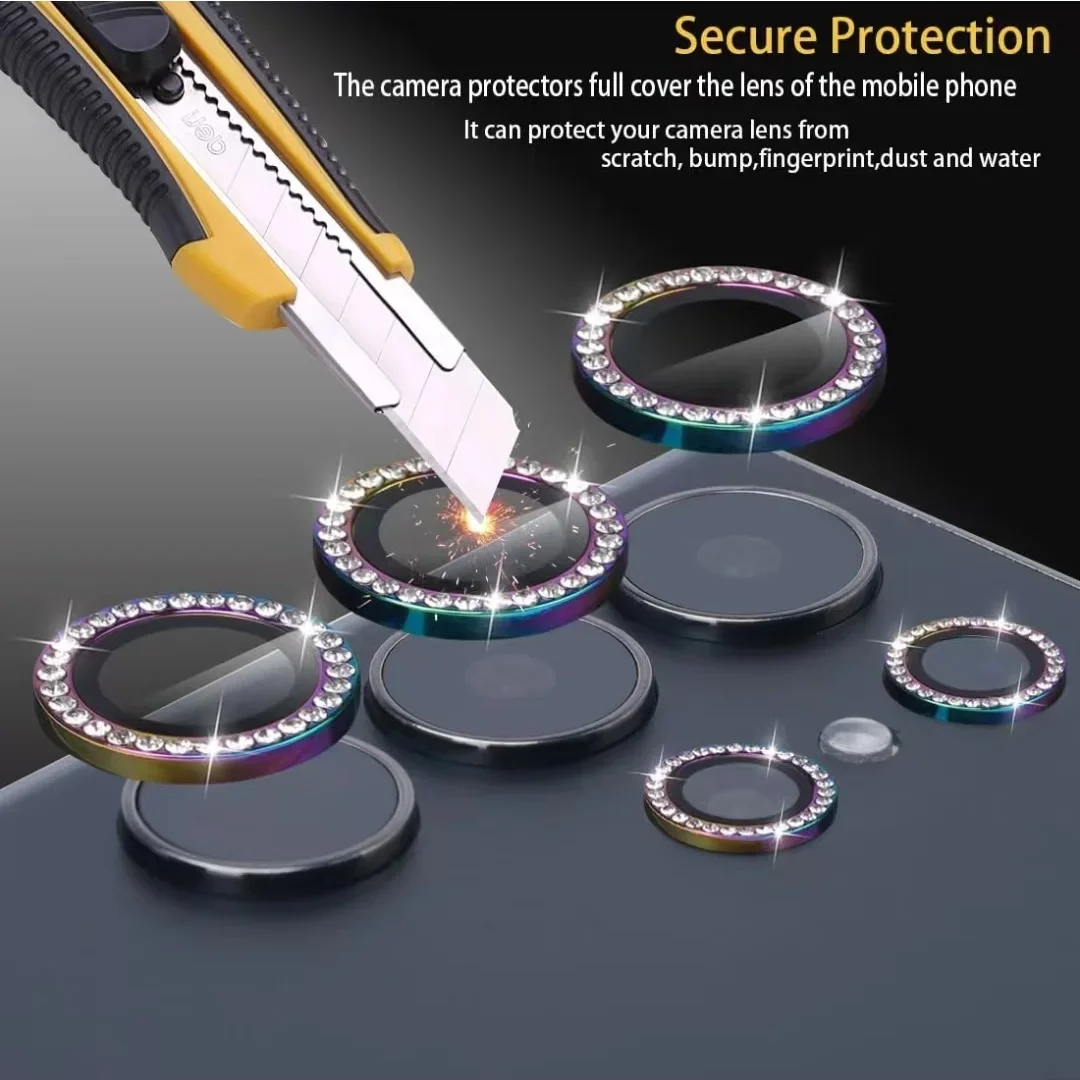 Para Samsung Galaxy S24 Ultra película de cámara Protector de lente de cámara de vidrio para Samsung S24 Plus cubierta completa lente anillo Protector de Metal - imagen 5