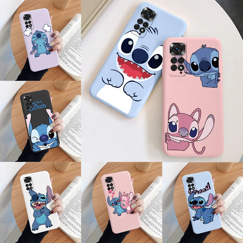 Funda de teléfono Lilo Stitch para Redmi Note 11 11S 4G 11 Pro, Funda protectora de cámara suave de silicona con dibujos animados para Redmi Note 11 Capa
