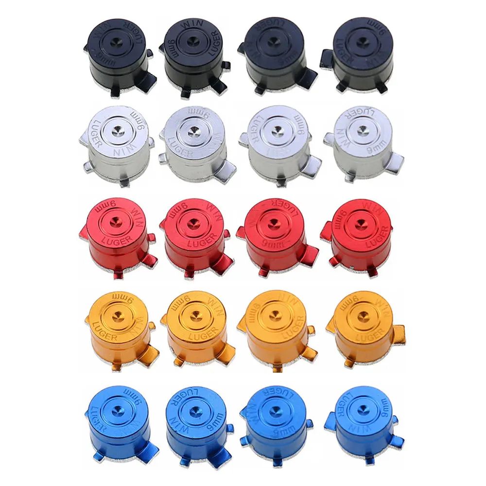 Botones de aluminio y Metal JCD para controlador PS5, botones de bala de acción de aluminio, dirección d-pad, accesorios de teclas ABXY - imagen 2