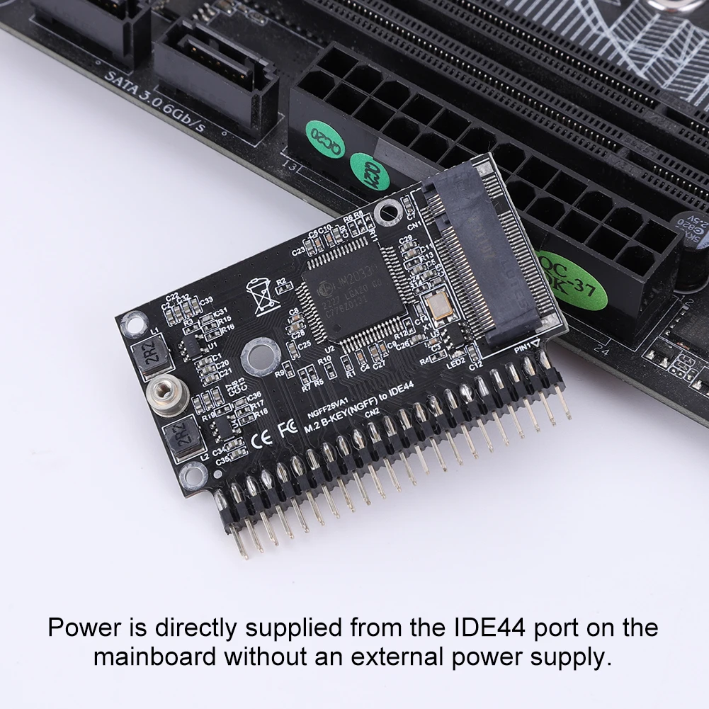 Adaptador M.2 NGFF SATA SSD a 2,5 pulgadas IDE 44pin tarjeta convertidora 150 MB/s M.2 NGFF SATA SSD a 2,5 IDE SATA SSD Convertidor para ordenador portátil