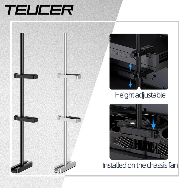 Teucer VC-4 soporte para tarjeta gráfica conector ajustable aleación de aluminio GPU soporte para tarjeta de vídeo ITX/ATX accesorio de caja de PC de escritorio