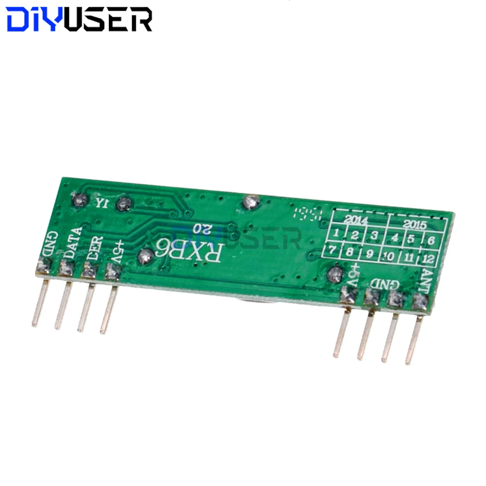 Módulo receptor RF de 433MHz superheterodino RXB6 alta sensibilidad baja potencia para Arduino ESP8266 IoT 3,3 V 5V - imagen 5