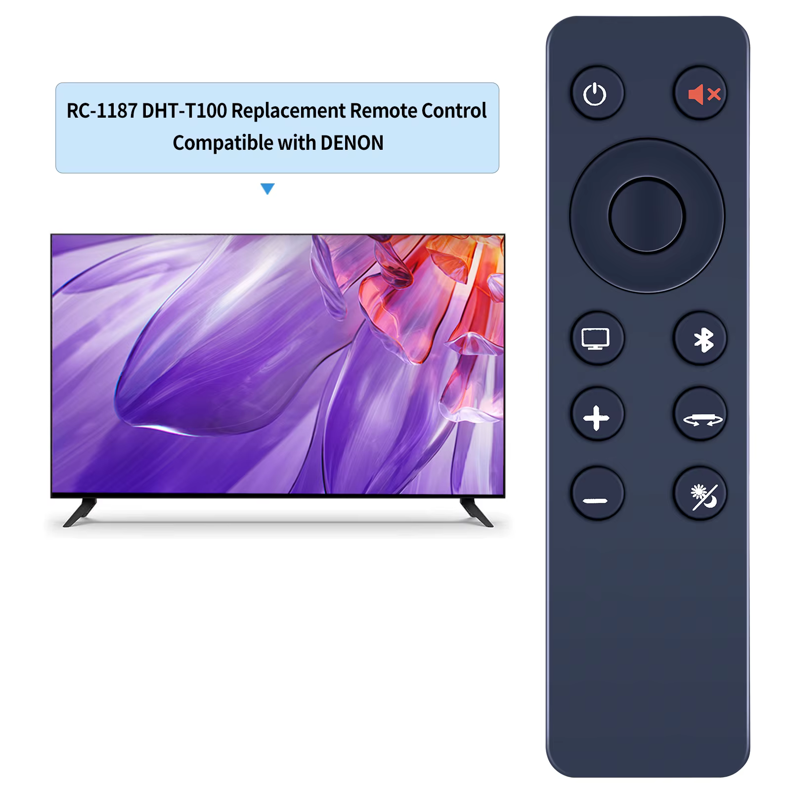 Nuevo RC-1187 ​ Reemplace el control remoto para Denon Soundbase DHT-T100 DHT-T110 DHT-S514 - imagen 2