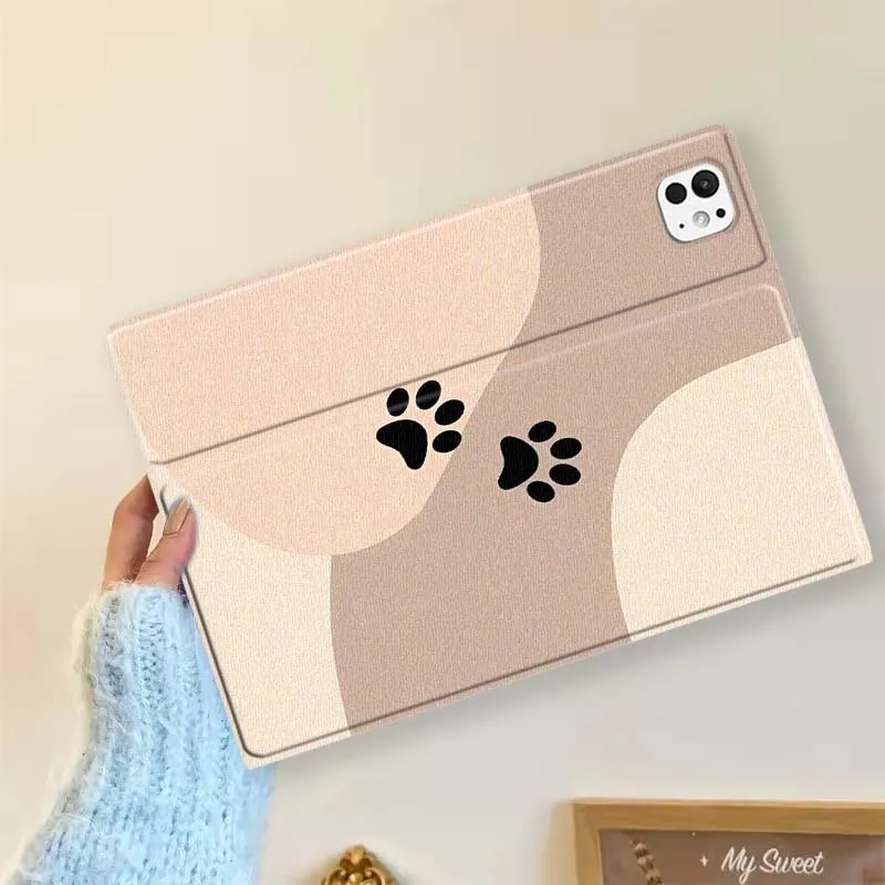 Diseño de hueso con estampado de pata de perro para iPad Pro Mini 1 2 3 4 5 6 7 7ta generación 12,9 10,5 13 11 7,9 8,3 M4 pulgadas funda para tableta - imagen 4