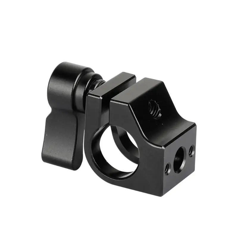 Y1UB Adaptador abrazadera montura sola varilla 15 mm Cabila negra segura ajustable para plataformas hombro - imagen 3