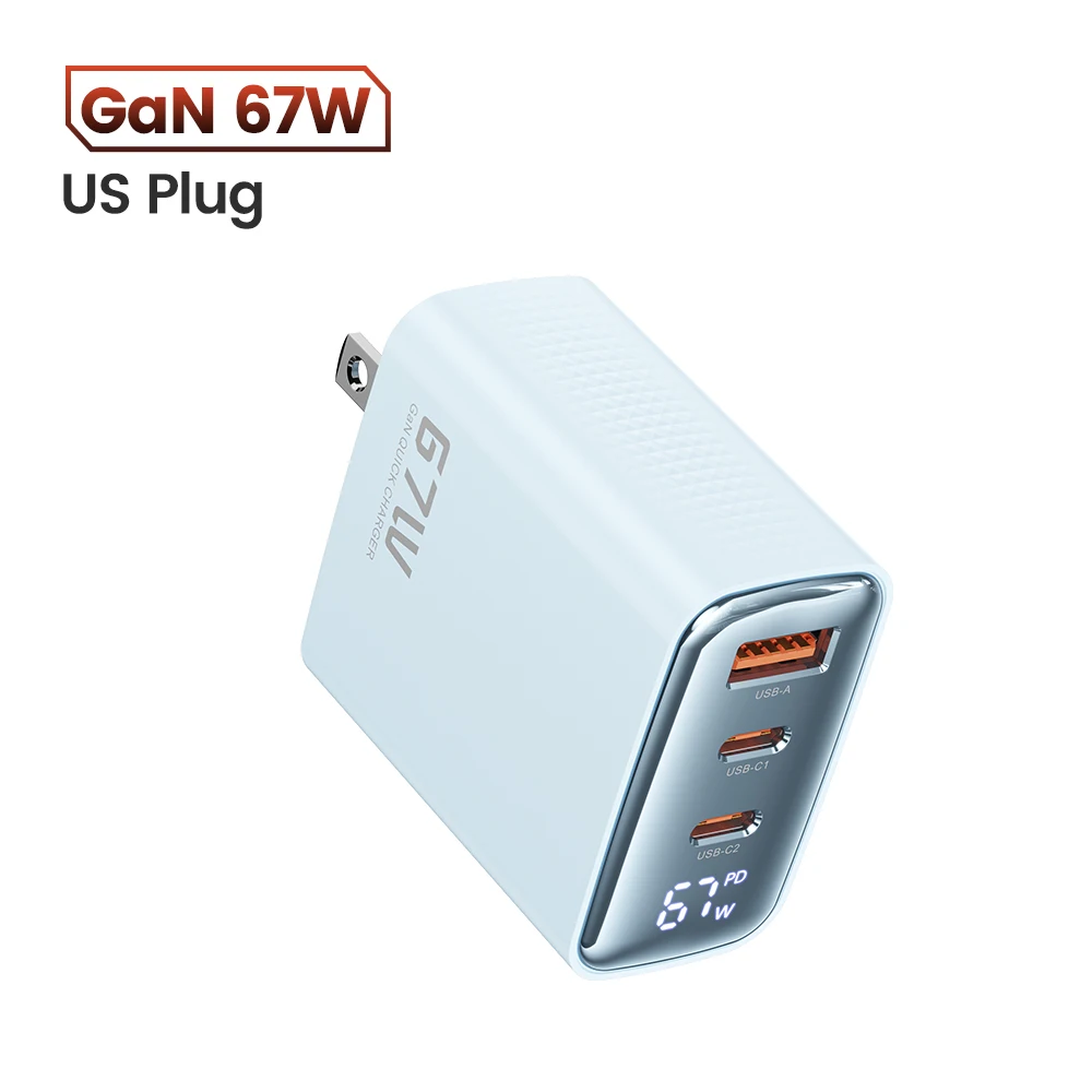 67W US Plug Blue