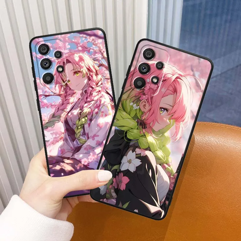 Funda de Anime Mitsuri para Samsung Galaxy A30 A31 A32 A33 A35 A36 A40 A41 A42 A50 A51 A52 A53 funda de teléfono negra - imagen 2