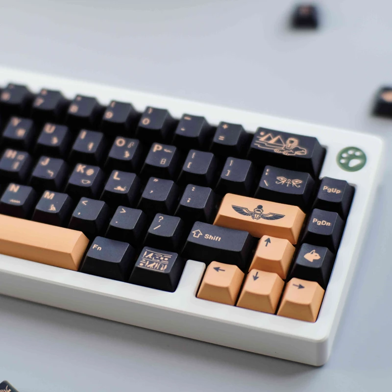 Juego de teclas de faraón PBT GMK, teclas clonadas GMK con perfil de cereza, teclas de sublimación de tinte para teclado mecánico Cherry MX Switch - imagen 3