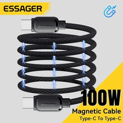 Essager Cable USB-C 100 W Retráctil Magnético C a C