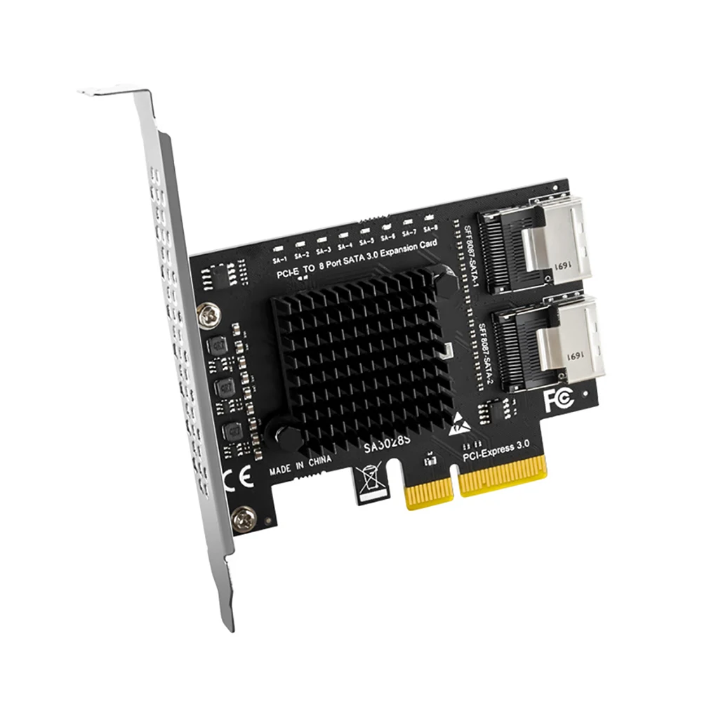 Tarjeta de expansión SATA PCIE a SFF8087 Mini SAS 8 puertos SATA 3,0 a controlador PCIe3.0 a SFF-8087 adaptador de Chip ASM1166 - imagen 3