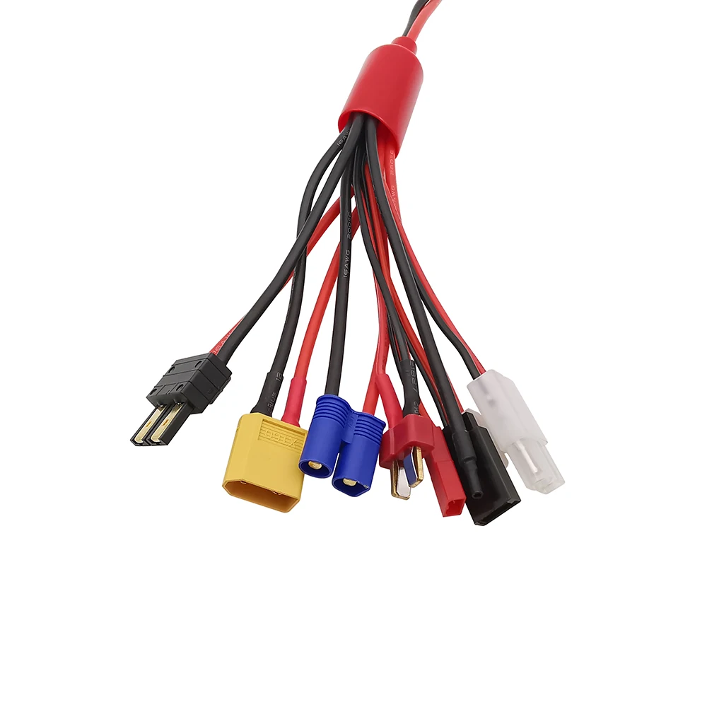 Conector adaptador de cargador 8 en 1 RC, conector Banana EC3 XT60 JST TRX FUTABA TAMIYA T, Cable de plomo para Cable de batería Imax B6 B6AC - imagen 2