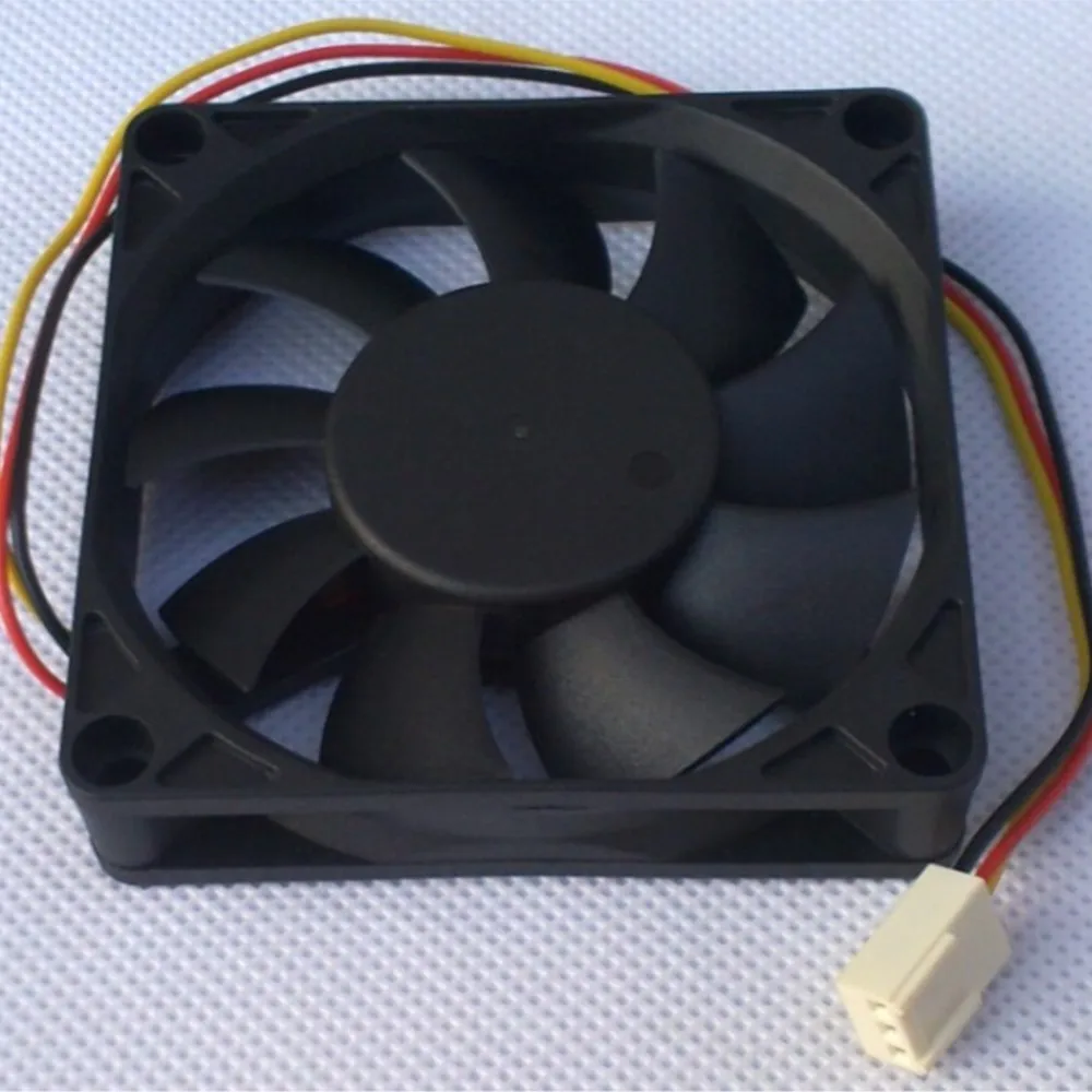 B B B 701512 H 70 mm x 15 mm DC 12 V 3 pines tac ventilador de rodamiento de bolas dual 3800 RPM para AMD CPU Cooler disipador de calor GPU, electrónica - imagen 3