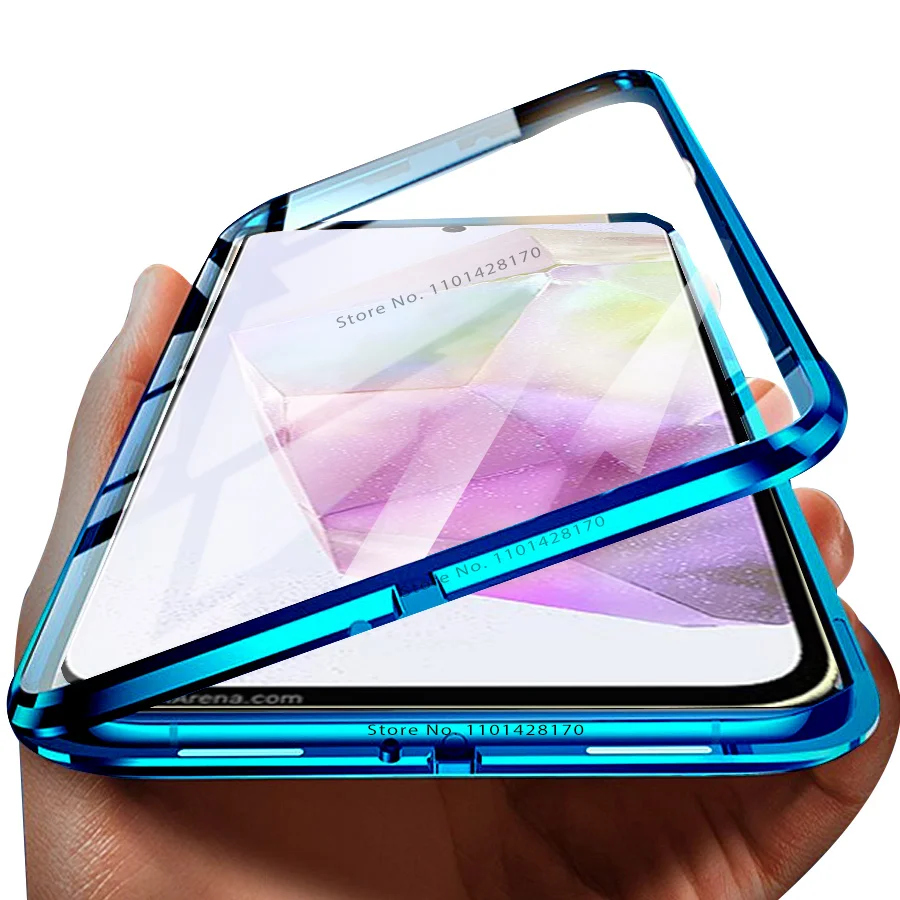 Samung-funda con tapa magnética de doble cara para Samsung Galaxy A35, A55, 5G, 360 °, 2024