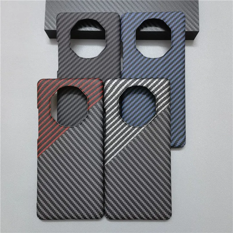 Funda rígida de fibra de carbono para Huawei Mate 40 30 20 Pro, carcasa completa para PC, funda trasera protectora delgada