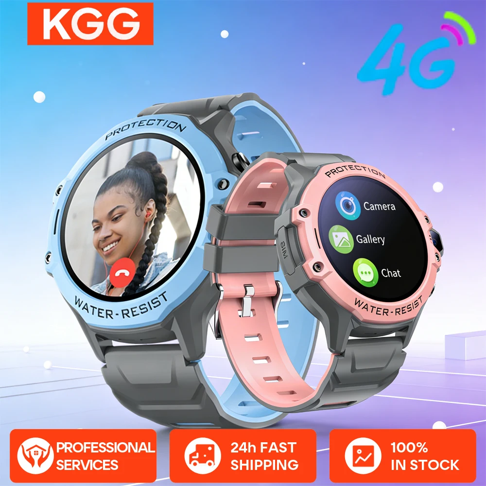 Reloj inteligente 4G para niños, GPS, WIFI, ubicación LBS, 1,28 ", vídeo resistente al agua, Chat, batería de 670Mah, calculadora, reloj inteligente para niños
