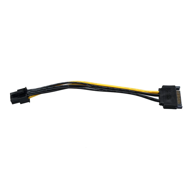 OULLX-Cable de fuente de alimentación SATA de 6 pines para BTC Miner PC PCIe PCI-E PCI, adaptador de Cable para máquina SATA, accesorios de Cable de ordenador - imagen 2