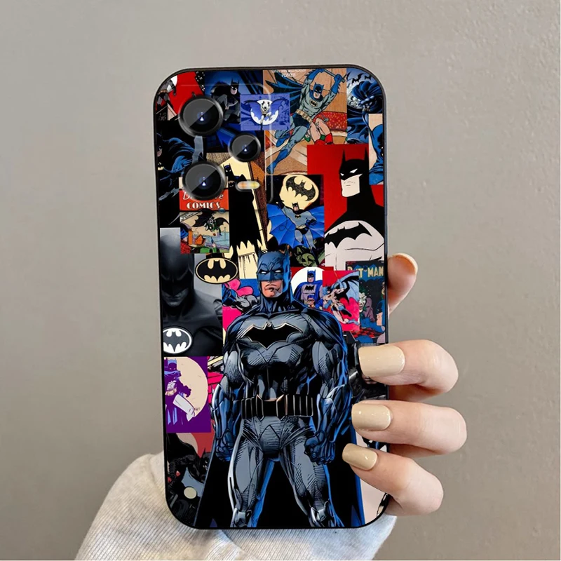 Funda de teléfono negra Hero b-batman para Xiaomi Redmi Note 13, 12R, 12S, Turbo 11, 11T, 11S, 10, 10S Pro Plus, 5G - imagen 3