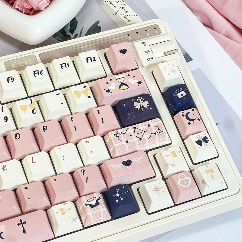 Juego de teclas con tema The Poem of Loving God, perfil de cereza PBT, teclas originales personalizadas hechas a mano para accesorios de teclado mecánico - imagen 3