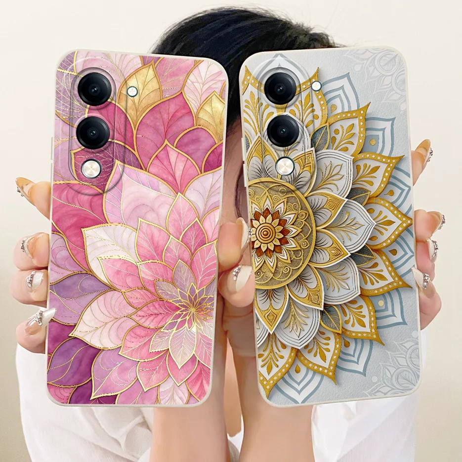Para Vivo Y04 4G funda V2430 Linda funda pintada de dibujos animados de caramelo funda de teléfono de silicona suave para Vivo Y29s Y 29s VivoY04 VivoY29s Fundas - imagen 2