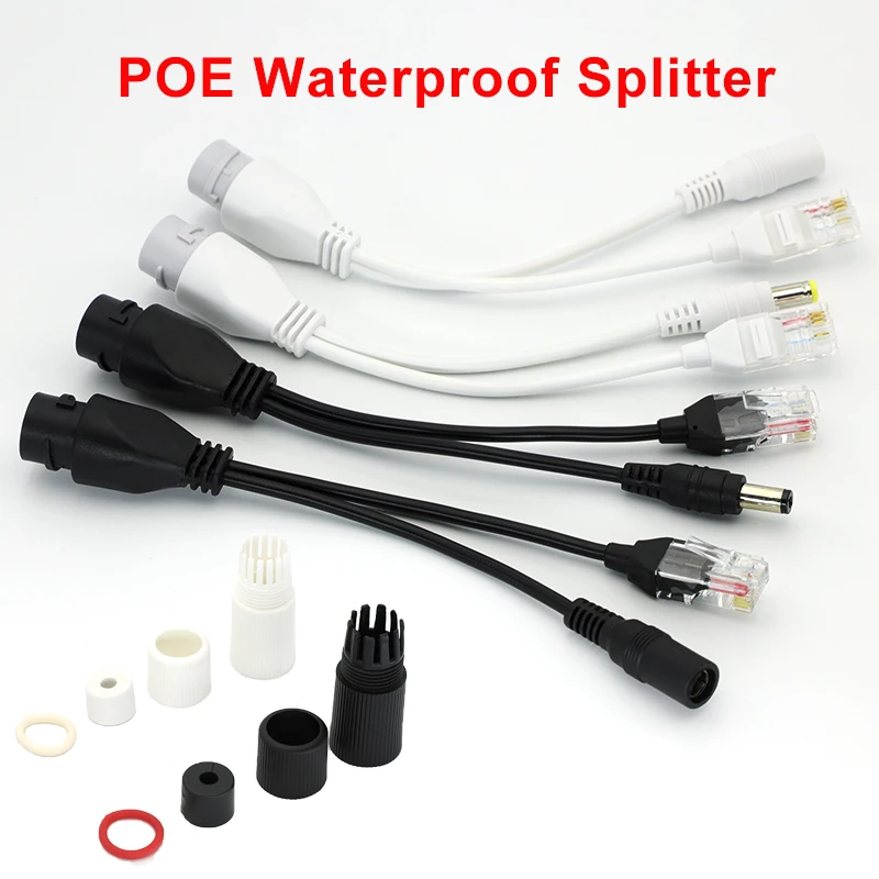 Cable POE de alimentación pasiva a través de Ethernet, Cable adaptador POE, divisor impermeable, módulo de fuente de alimentación del inyector, 12-24v para cámara IP ﻿ - imagen 3