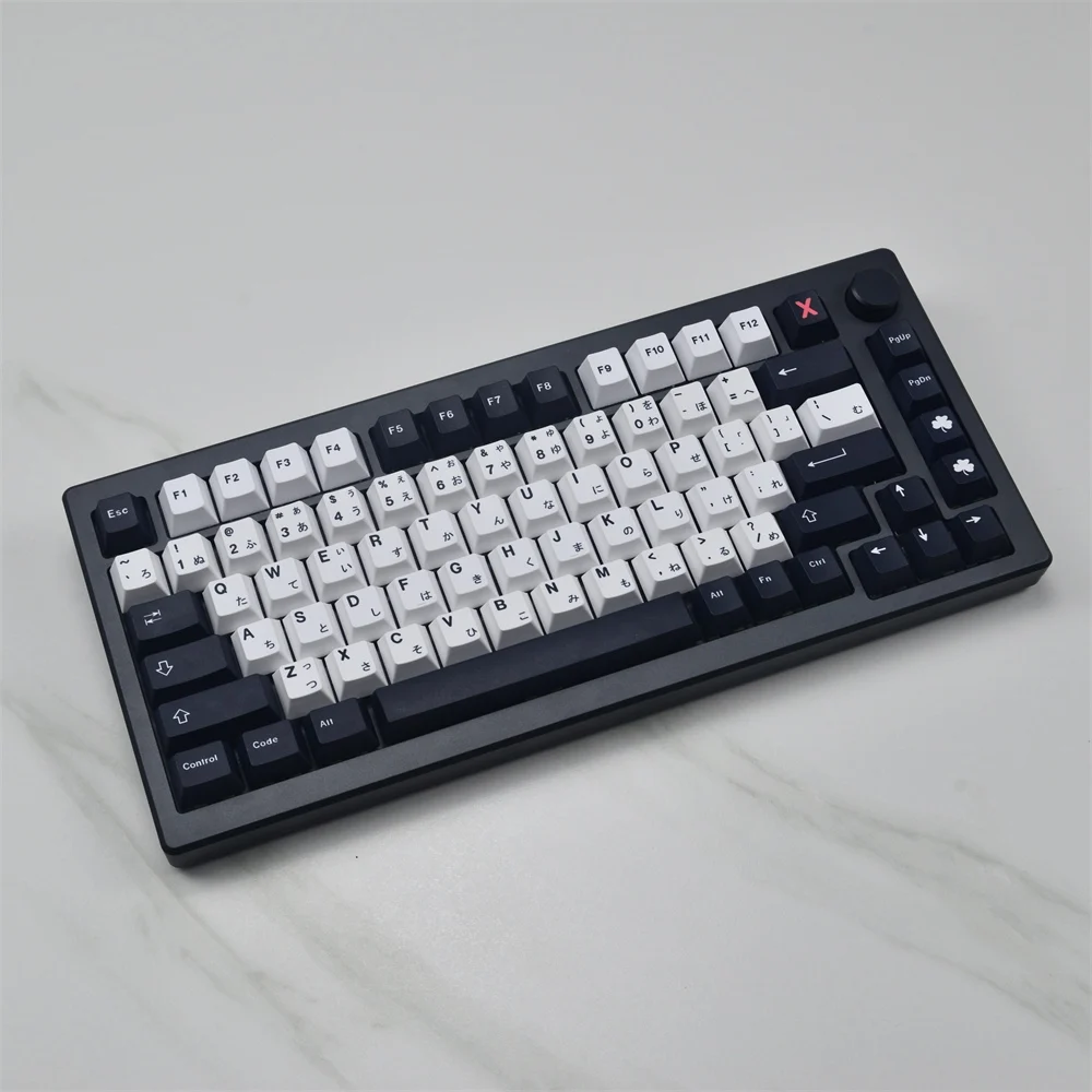 129 teclas GMK Minimal negro blanco teclas japonesas perfil Cherry PBT tinte sublimación Teclado mecánico Keycap para interruptor MX