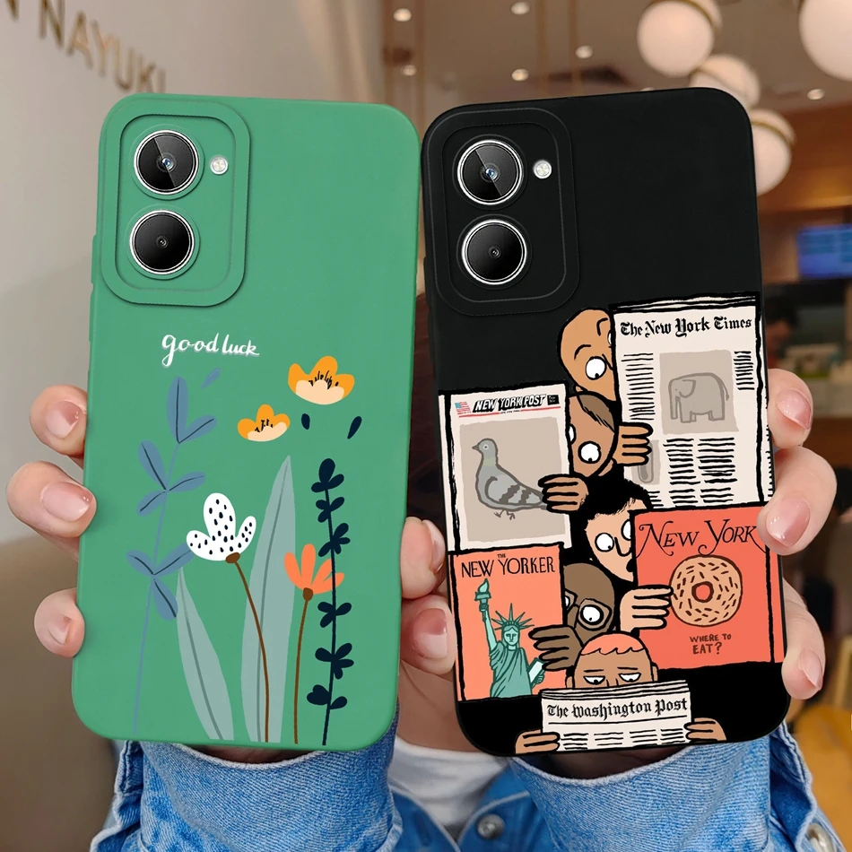 Para Realme 10 Pro Plus Funda de dibujos animados suave suave cubierta de silicona líquida carcasa de cámara para OPPO Realme10 10Pro + Funda Capa - imagen 2