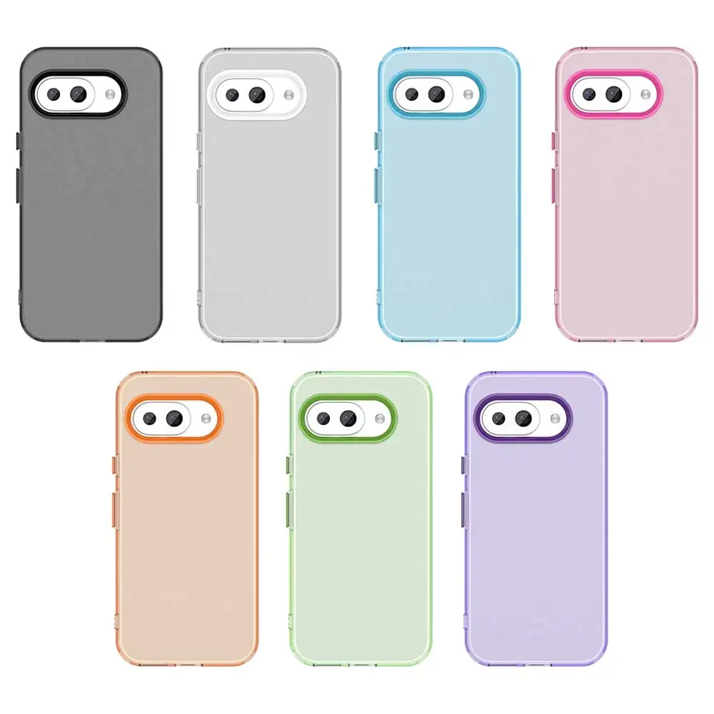 Funda esmerilada para Google Pixel 9A, Funda Pixel 9A, Funda mate translúcida, PC, Color caramelo, Parachoques trasero de teléfono, Pixel 9A - imagen 2