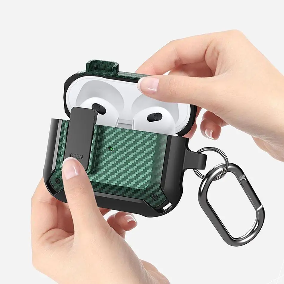 Funda de lujo para interruptor para Apple Airpods Pro 1.a y 2.a generación, funda a prueba de golpes para Air Pods 3 2 1, accesorios con llavero - imagen 3