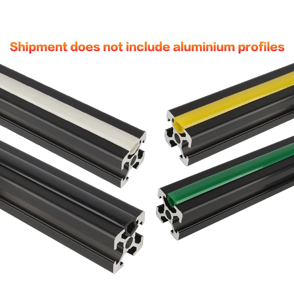Cubierta de ranura de aluminio, perfil de sellado plano 2020, accesorios de impresora 3D para soporte de Panel de extrusión negra, tubo de relleno en T extruido de 6Mm - imagen 4