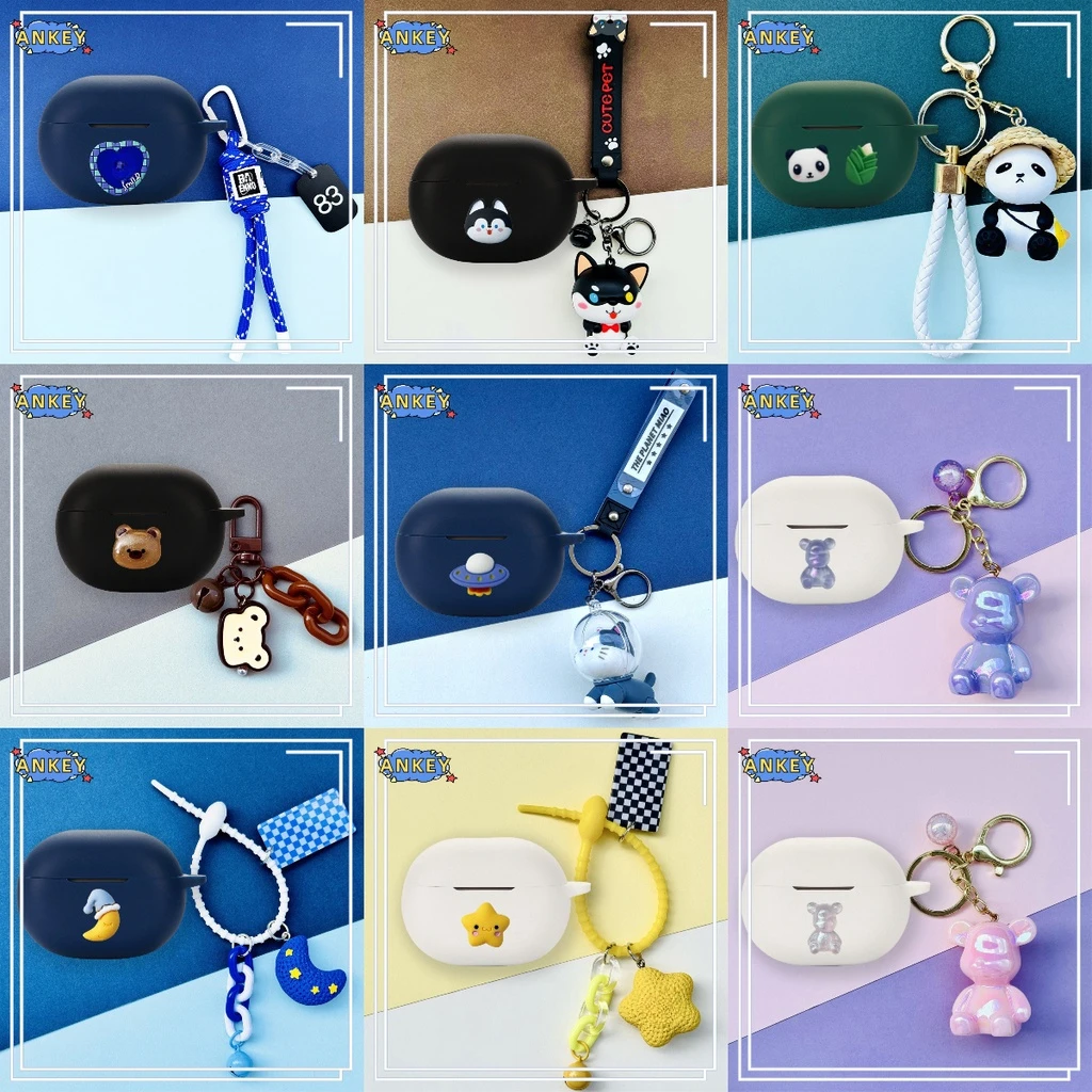 Funda de silicona con colgante para auriculares, cubierta protectora suave de piel para Realme Buds Air 6 Pro , Air6 , Air 5 Pro , Air5