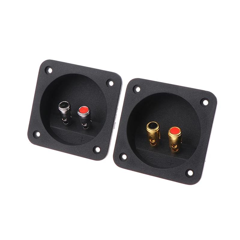 Conectores de terminales de altavoz profesionales, cajas redondas con 2 conectores Banana, subwoofer dorado, enchufe estéreo, conexión de copa de resorte - imagen 3