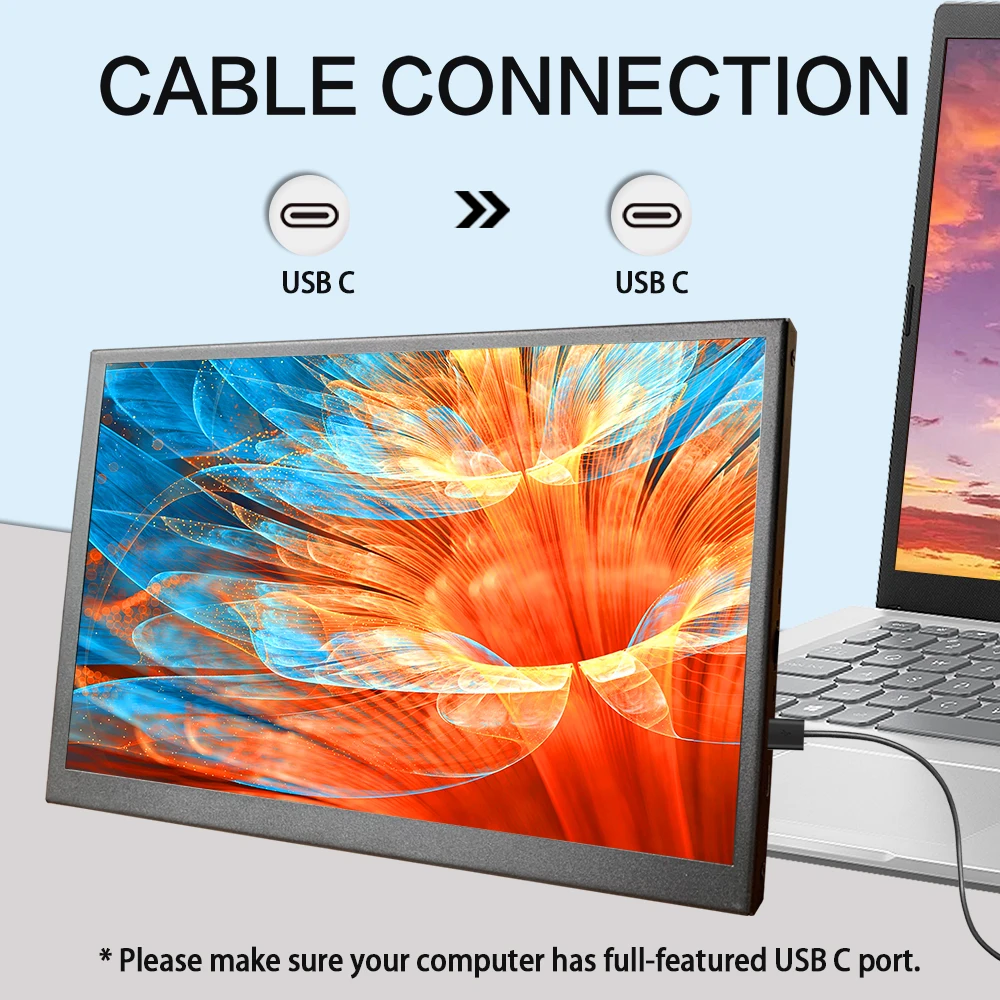 LESOWN 2K Monitor portátil 8,9 pulgadas USB-C HDMI 1920x1200 IPS pantalla LCD pantalla táctil para Raspberry Pi Xbox PS4 Switch portátil - imagen 3