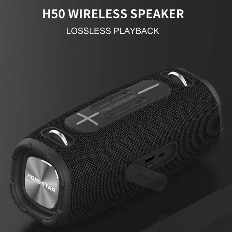 HOPESTAR H50 Altavoz Bluetooth inalámbrico portátil para exteriores 20W subwoofer de alta potencia reproductor Mp3 TWS/TF/AUX altavoz estéreo Bluetooth - imagen 4