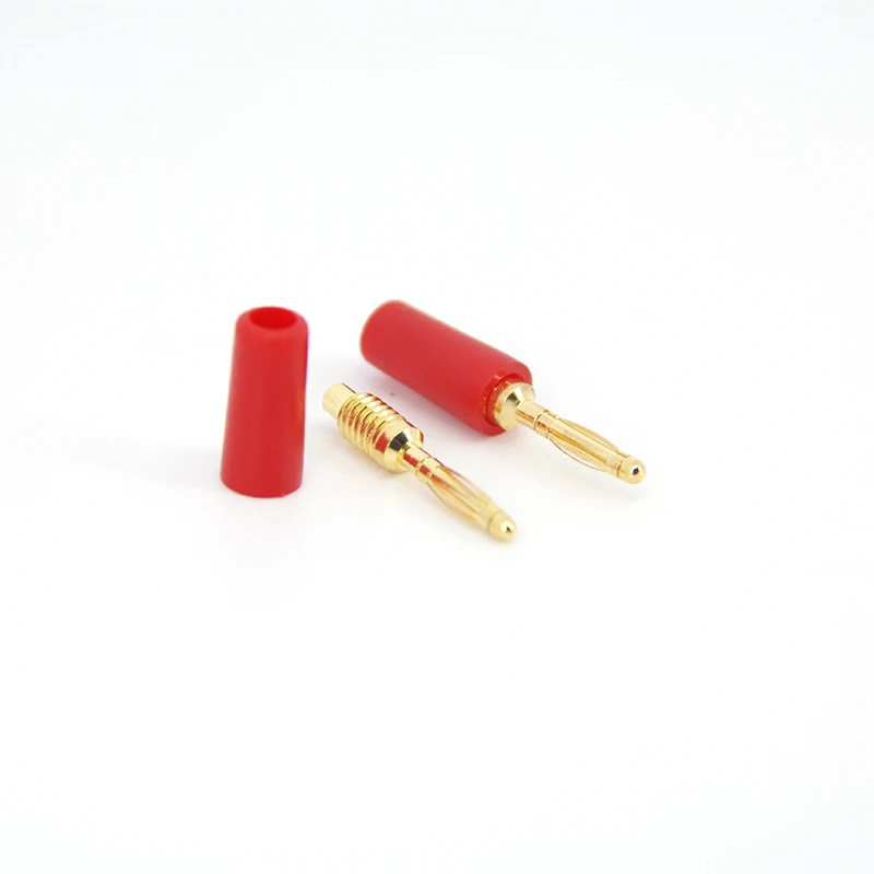 Adaptador de conector eléctrico con conector Banana chapado en oro de 2MM negro/rojo para sondas de prueba medidor de instrumentos A7 - imagen 4