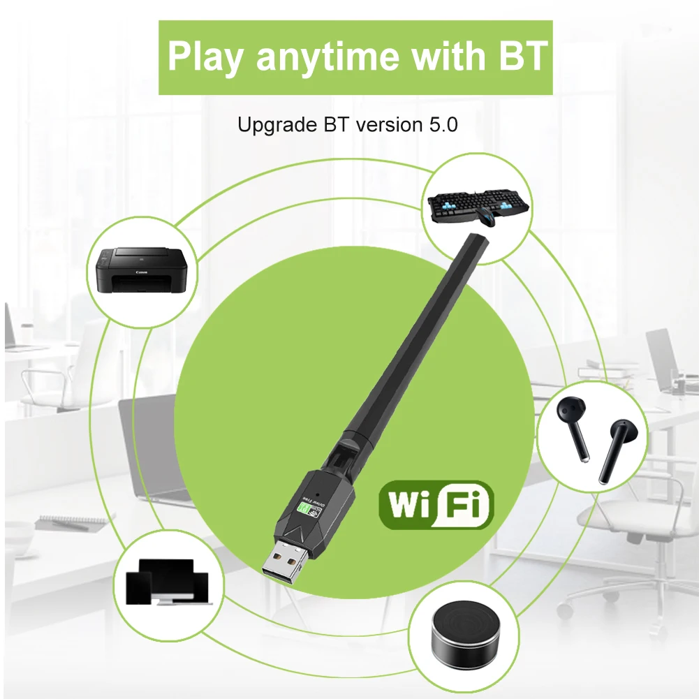 Adaptador USB WiFi de 600Mbps, antena Dongle de banda Dual de 2,4G/5Ghz, receptor de tarjeta de red Ethernet, 802.11a/b/g/n/ac para PC - imagen 3