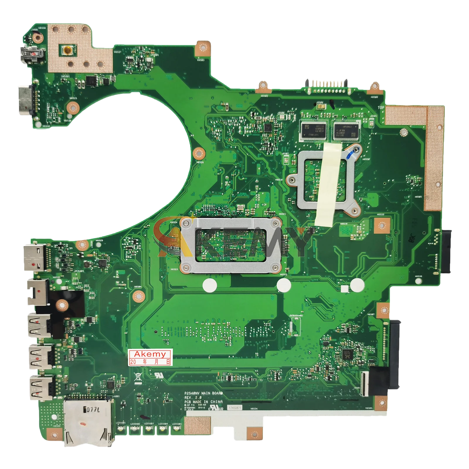 Placa base para ordenador portátil P2540NV para ASUS ProArt P2540N PRO254N P2540NV placa base para portátil con CPU Celeron 100% pruebas OK envío rápido - imagen 2