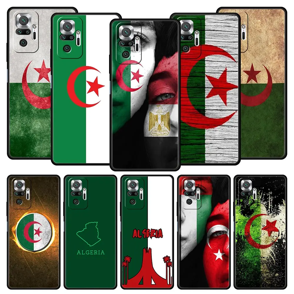 Funda de teléfono con pasaporte de Argelia para Xiaomi Redmi Note 14 13 12 5G 11 10 Pro Plus 4G 9S 9 14C 13C 12C 10C 9C 9A, funda suave de TPU
