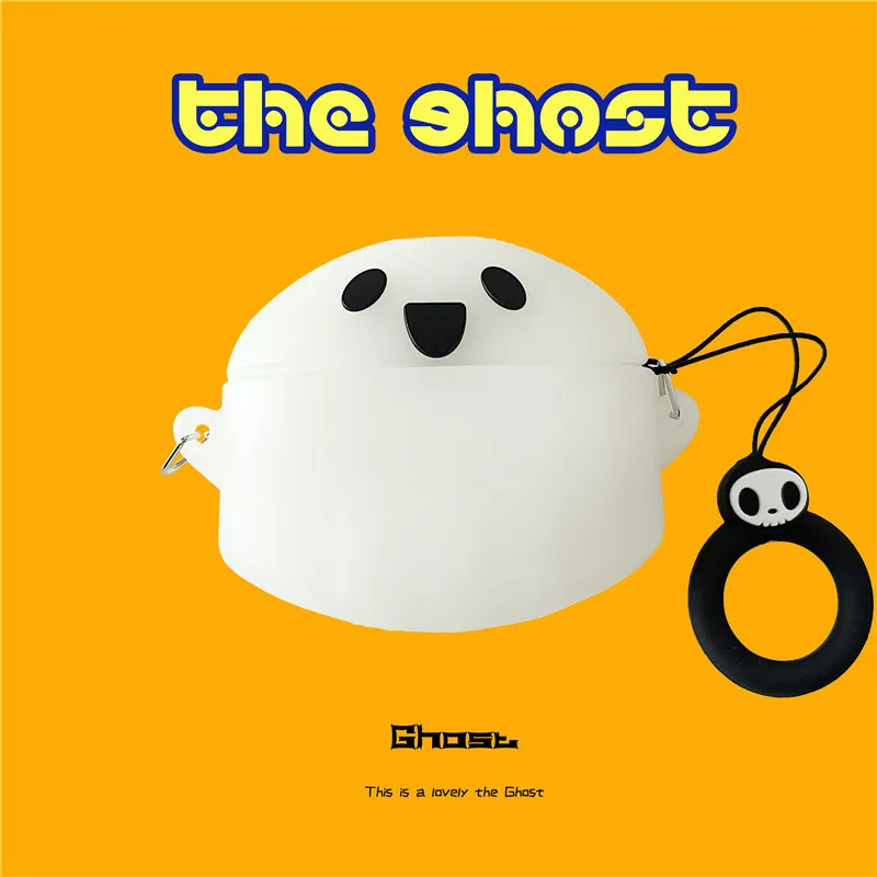 Para OPPO Enco Buds3 funda bonita pastel fantasma funda suave transparente OPPO Enco Buds3 funda protectora a prueba de golpes - imagen 3