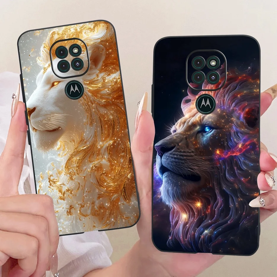 Para Motorola Moto G9 Play funda MotoG9 4G lindo León moda cubierta pintada suave TPU funda de teléfono para Moto G9 Power MotoG9 Plus Shell - imagen 5
