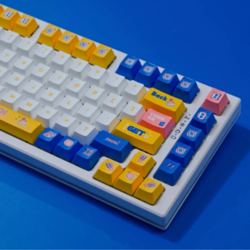 Riqueza de todas las direcciones, 150 teclas, teclas de perfil Cherry, sublimación de tinte PBT para teclado mecánico, accesorios personalizados para juegos - imagen 5