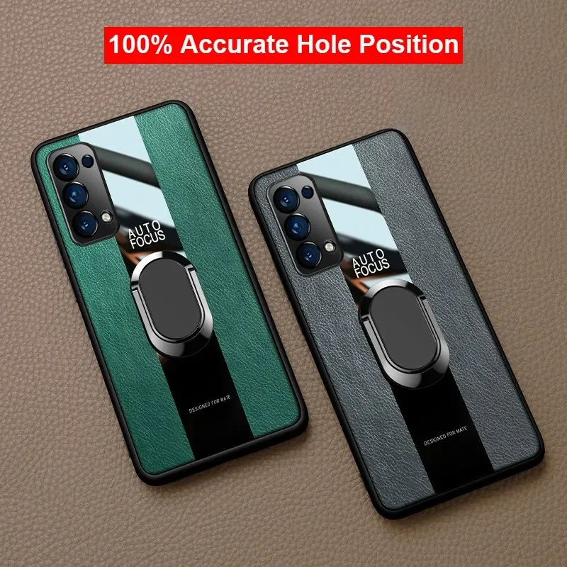 Funda de cuero de lujo para teléfono móvil, carcasa con anillo para Realme GT Neo 2 2T Flash GT Master Explorer, Realme Q2 Q3 Q5 Pro - imagen 3