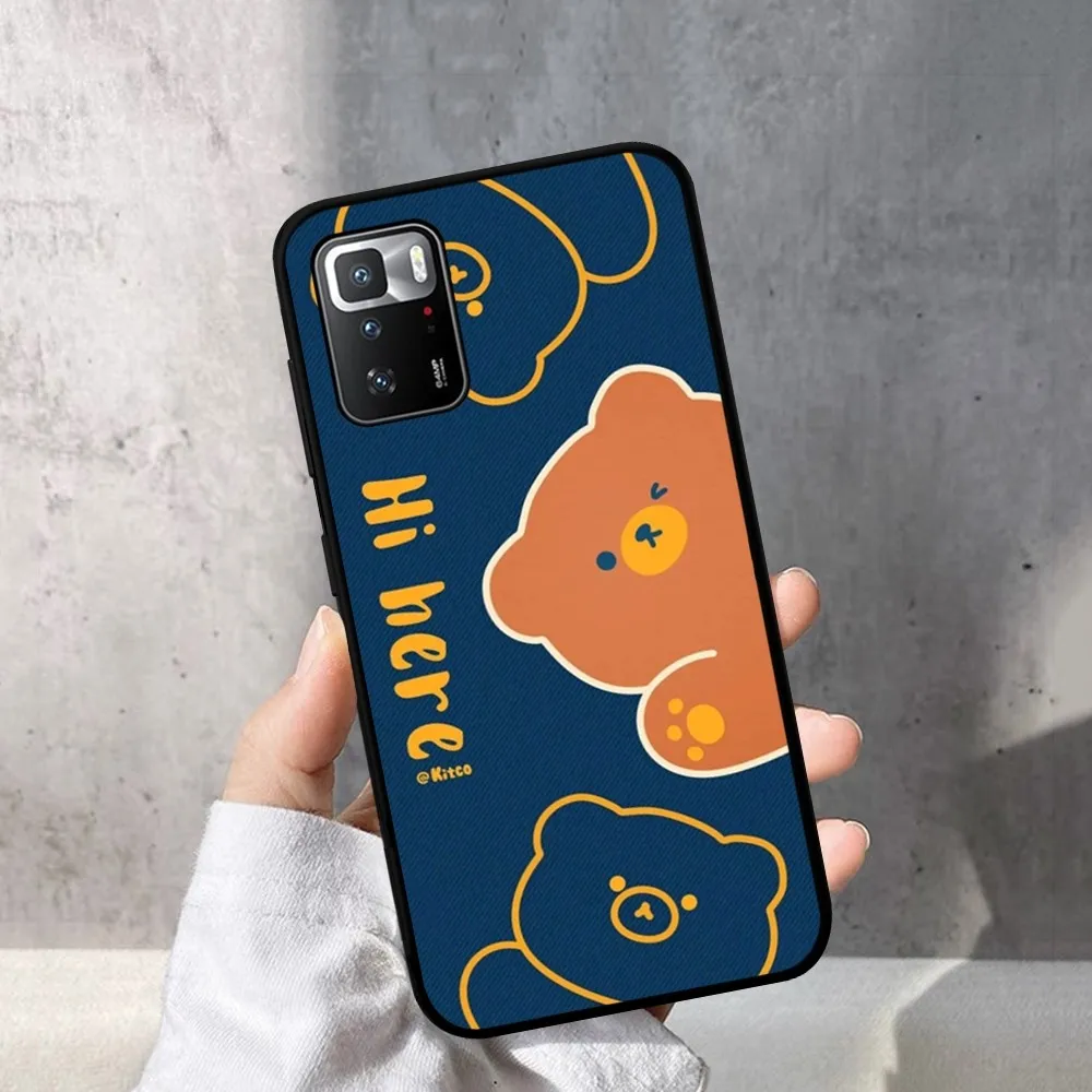 Funda de teléfono con oso de juguete de dibujos animados para Redmi Note 4X5 A 6 7 8 T 9 9S 10 11S 11Epro Poco M3 Pro - imagen 2