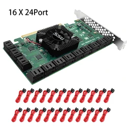Tarjeta PCIe 24 Puertos SATA 6Gbps – Controlador III para Minería Chia