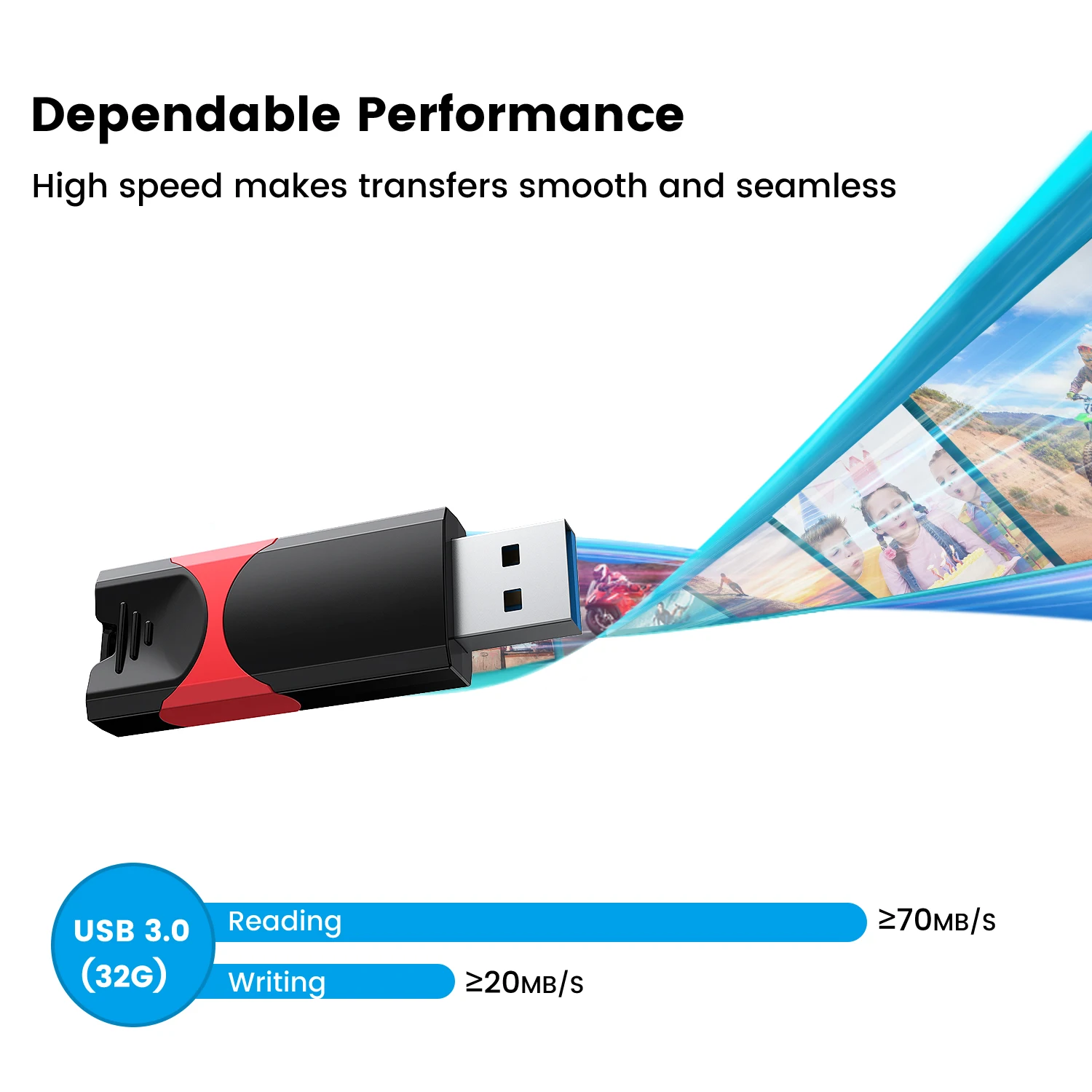 Unidad Flash USB 3,0 Retractable32G 64G128G 256G, unidad Flash con cremallera, de Ultra alta velocidad - imagen 4