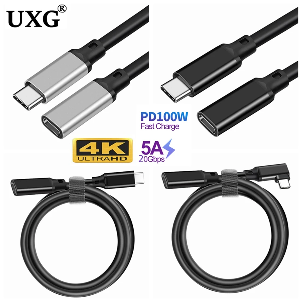 5M 10Gbps Gen2 tipo C USB 3,1 macho a USB-C hembra extensión cargador rápido datos 100W carga OTG 4K Cable extensor de vídeo - imagen 2