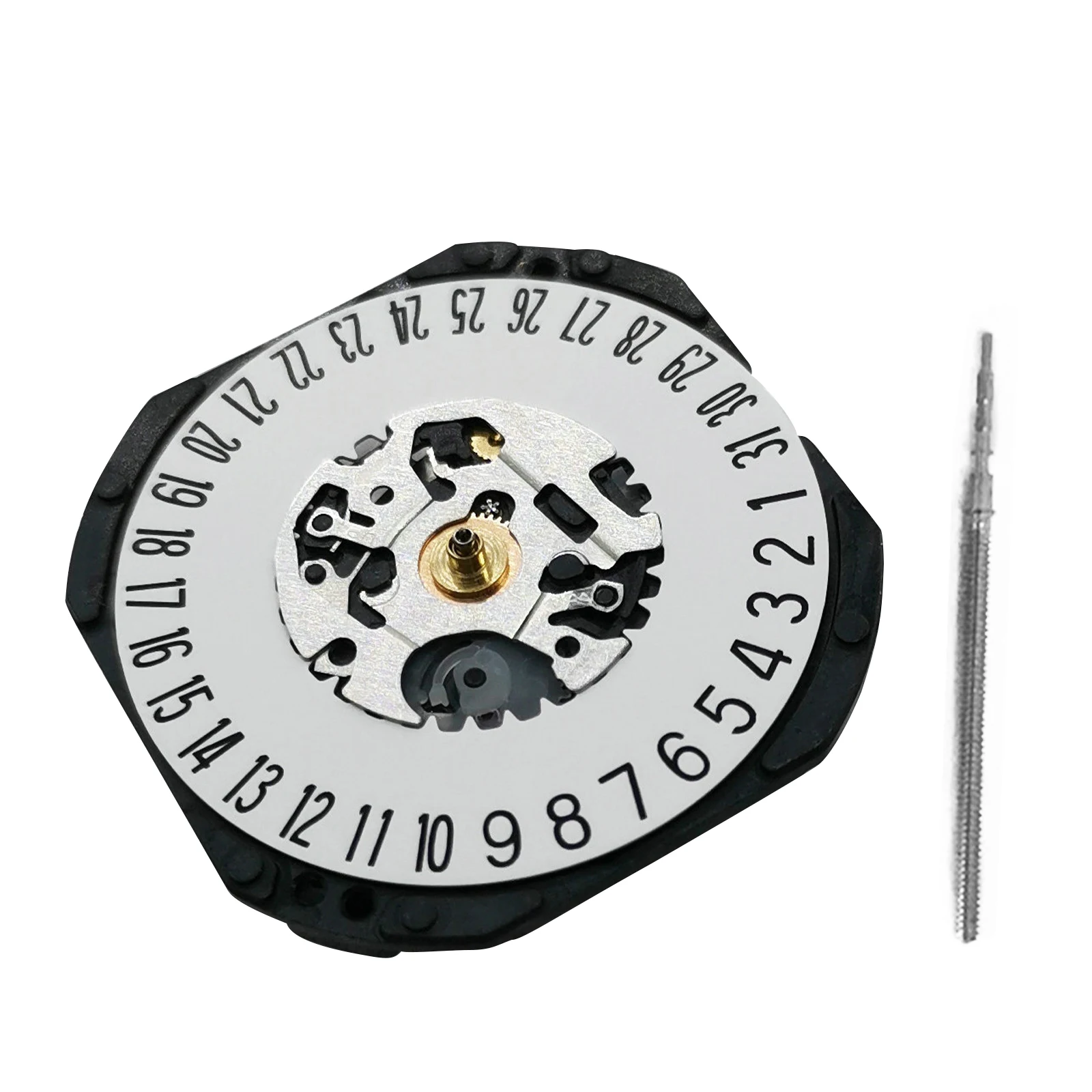 Movimiento de reloj de cuarzo con calendario de fecha de vástago @ 3 piezas de repuesto de movimiento para Miyota VX32E, accesorios de movimiento de reloj - imagen 3