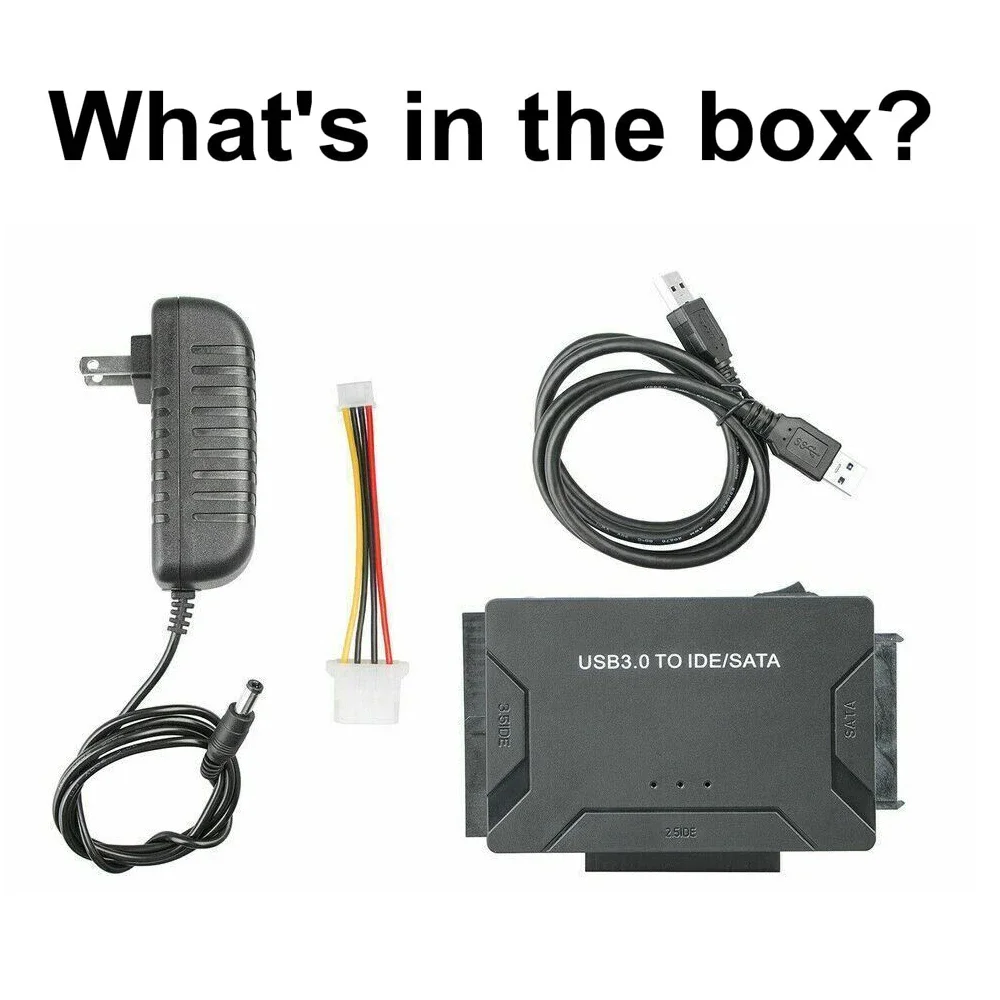 Cable convertidor adaptador de disco duro USB 3,0 a SATA IDE para 3,5 2,5 pulgadas HDD/SSD CD DVD ROM CD-RW adaptador IDE SATA 3 en 1 - imagen 5