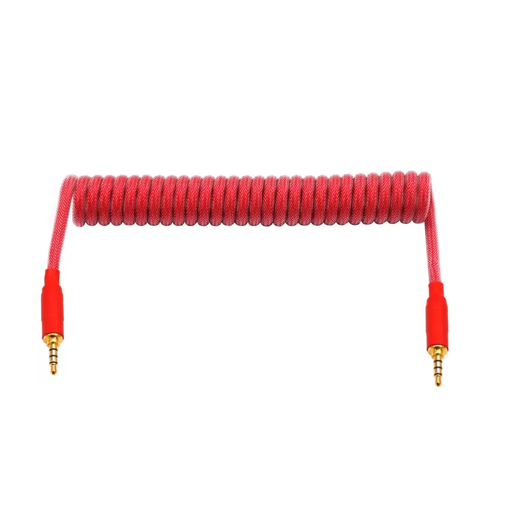 Angitu-Cable de datos de dopamina para teclado mecánico, Cable de transferencia de datos, TRRS en espiral, hecho a mano - imagen 3