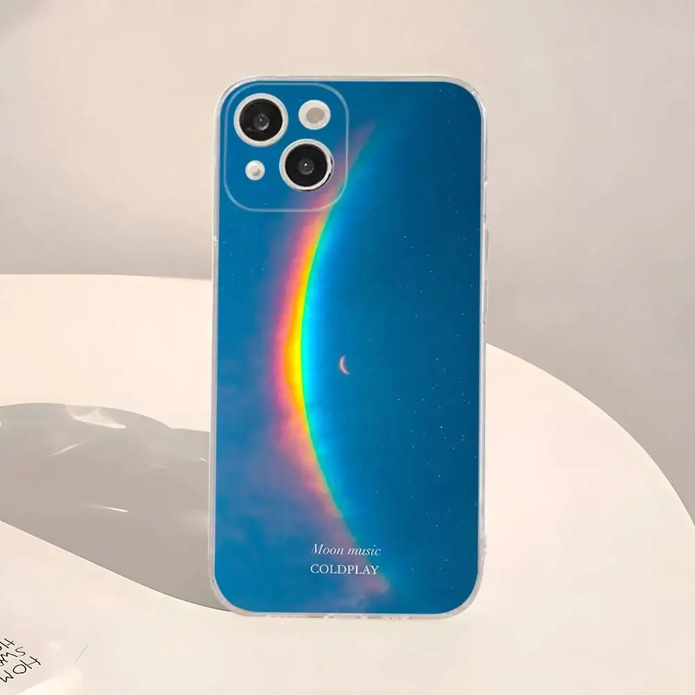 Funda de teléfono transparente con banda Moon Music Coldplay para IPhone 16, 15, 14, 13, 12, 11 Pro Max Plus, funda suave - imagen 5